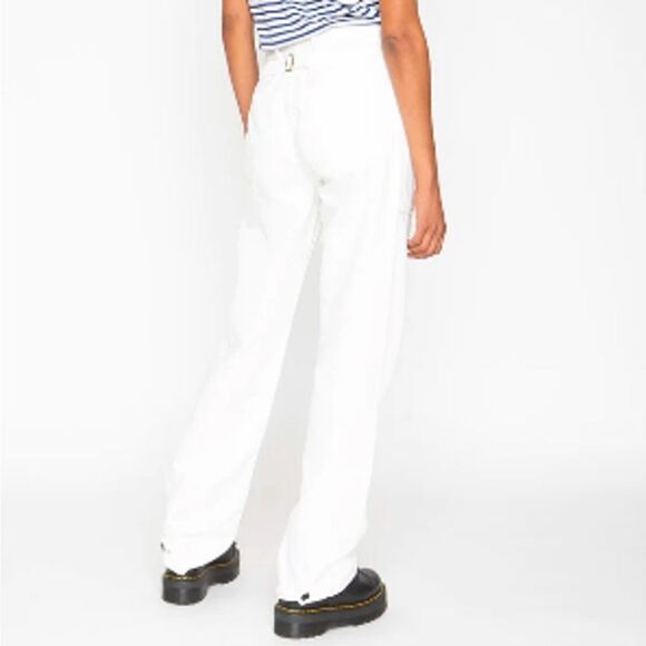 Free People Sandrine Rose Wide Leg Jeans In Dust White - Picture 2 of 6